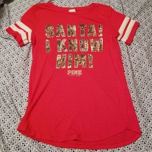 PINK Santa shirt
